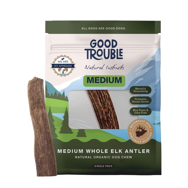 Good Trouble Premium Elk Antlers for Medium Dogs – 2