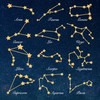 OLYCRAFT 12pcs Metal Sticker Resin Sticker 12 Constellation 4x4cm Metal