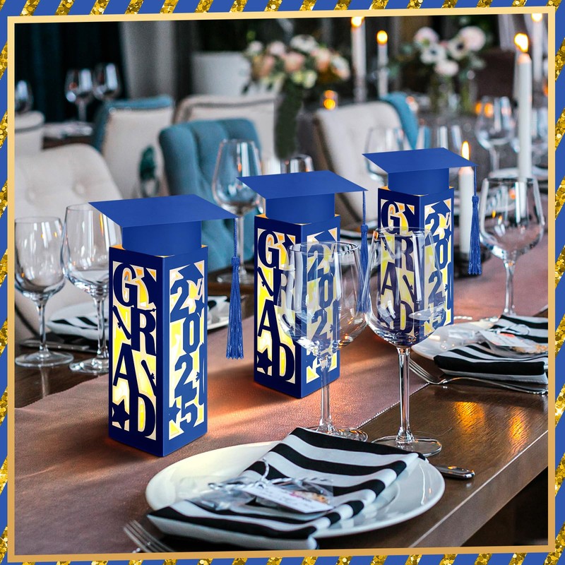 Tellingyou 9 Pcs Graduation Table Centerpieces Boxes 2025 Graduation Lantern