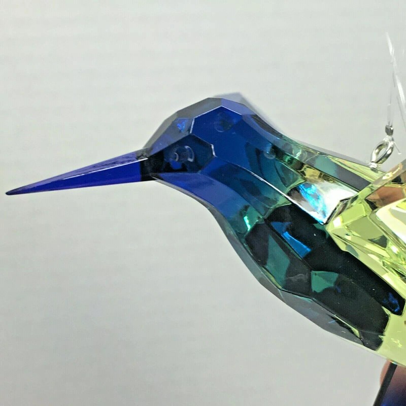 Ganz Crystal Expressions Acrylic Hummingbird Ornament Suncatcher Blue/Yellow Gr