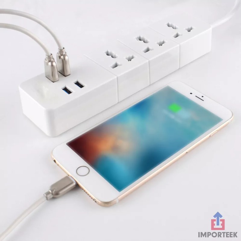 Importeek Multicontacto Cargador Barra Usb Supresor Picos Escritorio