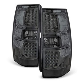 ACANII - For Smoke 2007-2014 Chevy Suburban Tahoe Yukon LED Tail Lights Brake Lamps Pair Set