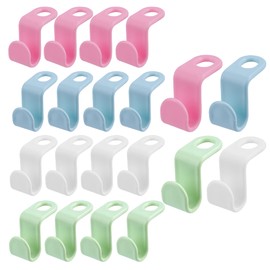 Umichen Clothes Hanger Connector Hooks Plastic Cascading Hangers Saving Organizer Hanger Hooks for Heavy Duty Clothes Closet(20 Pieces)