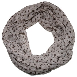 ACC women's floral silk loop scarf, floral silk scarf, tube scarf - 160 x 45 cm