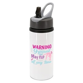 New Spirit Original Warning, gymnast, may flip at any time water bottle with handle, drinks bottle, drinks cup, water cup, bottle, gymnastics, tumble, handstand, flexible, gymnastics accessories