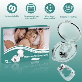 Anti Snoring Device 12 Packs Upgraded Silicone Nose Clip Anti Snoring with Adjustable Magnet Anti Snoring Auxiliary Device Suitable for Both Men and Women