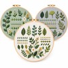 Embroidery Starter Kit for DIY Crafting – 3-Piece Cotton Leaf
