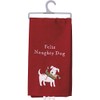 Primitives by Kathy Feliz Naughty Dog Dish Towel, Red