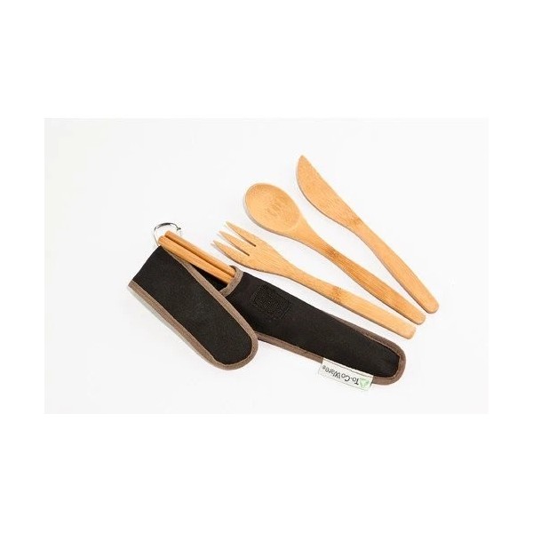 To Go Ware Reusable bamboo utensil set chopsticks, fork, knife