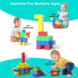32pcs Magnetic Blocks Toy Set for Toddler, Montessori Toys for Kids 3+, STEM Educational Learning Creativity Magnet Building Set