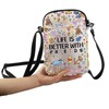 PXTIDY Cartoon Crossbody Bag Life Is Better With Friends Friendship