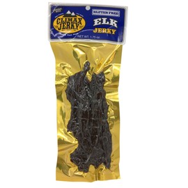 BEST Premium Natural Style GLUTEN FREE Thick Strips 1.75 OZ. Elk Jerky - No Preservatives - High Protein - Low Carbs - Buy Multiple Packs & Save! (Elk Gluten Free, 1 Pack)