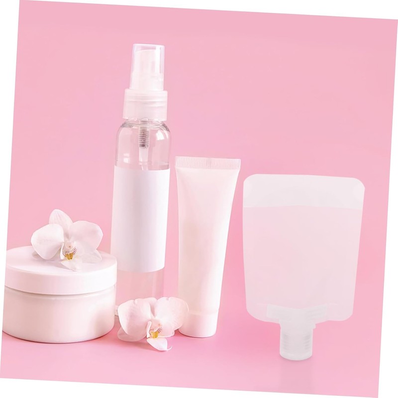 Tiosen 5Pcs Travel Size Refillable Squeeze Pouches, 30ml Clear Toiletry