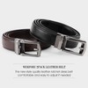 WERFORU Pack of 2 Men's Leather Belt with Slide Automatic