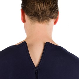 4Care Bodysuit, short legs with a zipper on the back, 281 Marine, size XXL