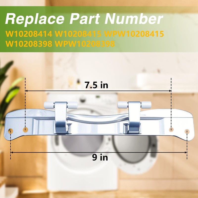 RUHUALIFE Dryer Washer Door Hinge with 4 Pin Caps Front