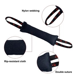 DONGKER Dog Bite Tug Toy, 11.8"x2.7" Dog Pull Toy with 2 Strong Handles for Dogs Training Aggressive Chewers