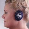 Earbags Leather Ear Muffs, Ear Flaps, Ear Warmers, blue, m