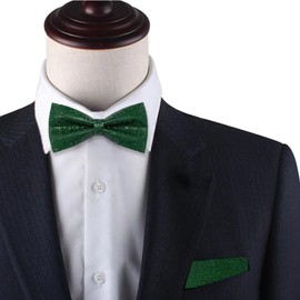 Rhinestones Pre-tied Bow Ties for men women | Bow tie with Crystal like rhinestones | CK Bow Tie (Emerald Green Bow Tie)