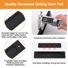 MOROBOR Rectangular Recessed Sliding Door Pull, 2 Pieces, Matte Black,