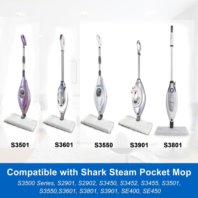 imeccalive S3601 6 Pack Microfiber Steam Pocket Mop Pads Compatible