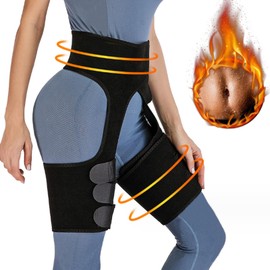 Groin Hip Brace Thigh Compression Sleeve Sciatica Support Wrap for Pulled Quadriceps Thigh Muscle Hip Flexor Strain M