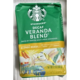 Starbucks DECAF Veranda Blend Blonde Roast Ground Coffee 12oz BB 12/2024