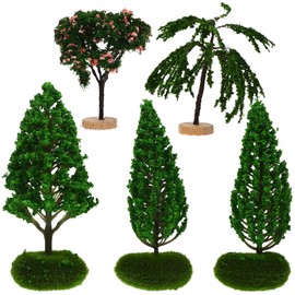 EXCEART 5pcs Miniature Garden Model Tree Tabletop Mini Figure Multi-function Tree Figure Realistic Mini Figurine Models Realistic Tree Figure Ob11 Three-dimensional Plastic Materials