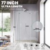 3 Pack Frameless Shower Door Bottom&Side Seal, 77" Long Clear