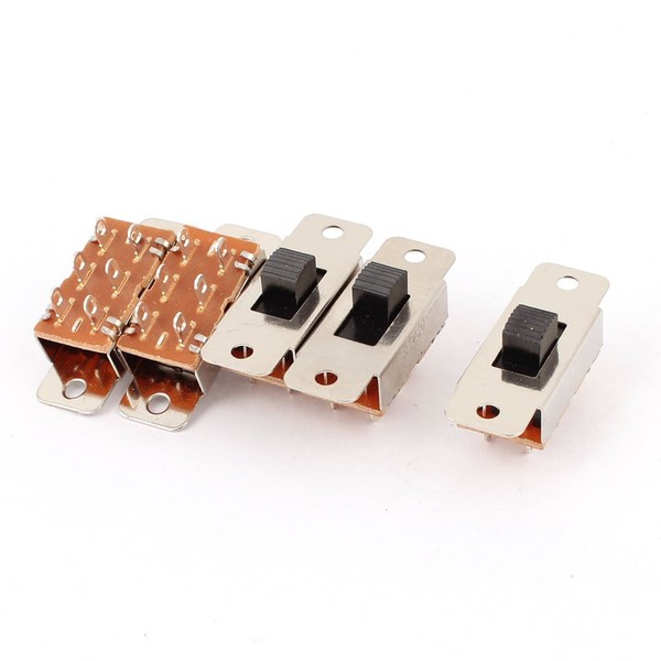 uxcell 5pcs PCB DIY DPDT 3 Position Mini Slide Switch