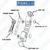 Fixrello Composite Door Hinge White | 1 x 3D Adjustable