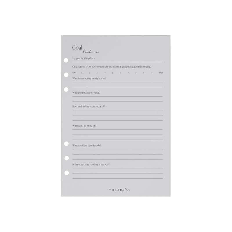 The Head Plan Goals Pack Planner Refills | Filofax A5