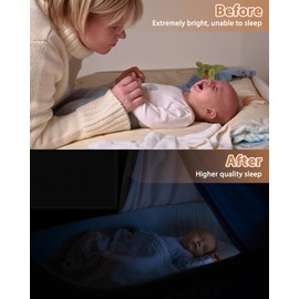 Topways Portable Blackout Blinds, Temporary Blinds Windows Curtains, No Drill Blackout Curtains, Easy Fit Window Cover for Nursery and Travel Bedroom (Black+Silver Coating, 300 x 145cm)