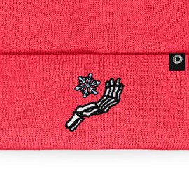 DALIX Chill Touch Embroidered Skeleton Winter Beanie Hat Knit Cap Cold Weather Mens in Neon Pink
