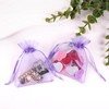 G2PLUS Lilac Organza Gift Pouches, 7x9 CM Small Organza Favour