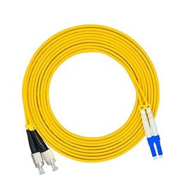 Jeirdus 1Meter 3ft LC to FC Duplex 9/125 Single-Mode Fiber Optic Cable Jumper Optical Patch Cord LC-FC