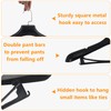 DEDU Suit Hangers for Men 30 Pack Width 17.7", Black