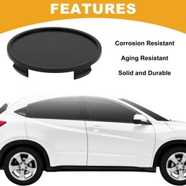 Partuto 4 Pcs 76.3mm 3.00" OD - Universal Car Wheel Hub Center Caps - Car SUV Trucks Auto Hub Covers Scratch Resistant Rustproof - Durable Plastic Matte Black