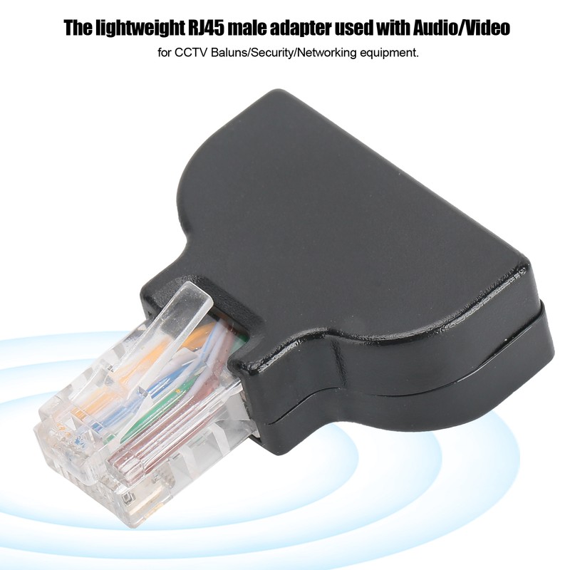 3 Sets RJ45 Male to 8 Pin Screw Terminal Connector