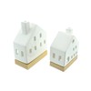 FRANK FLECHTWAREN LED House White, Set of 2, Dimensions: Height