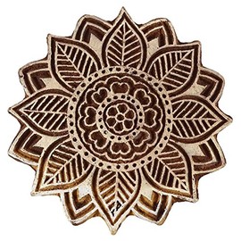 Knitwit Decorative Blocks Floral Indian Wood Stamps Handmade Stamps for Clay