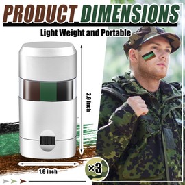 Maxcheck 3 Pcs Camo Face Paint Black Green and Brown Eye Face Paint Blendable Safe Glare Reduction for Hunting Camouflage Field Adults