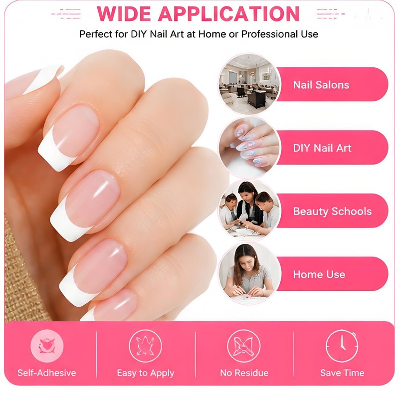 240Pcs French Manicure Nail Art Tip Guide Stickers
