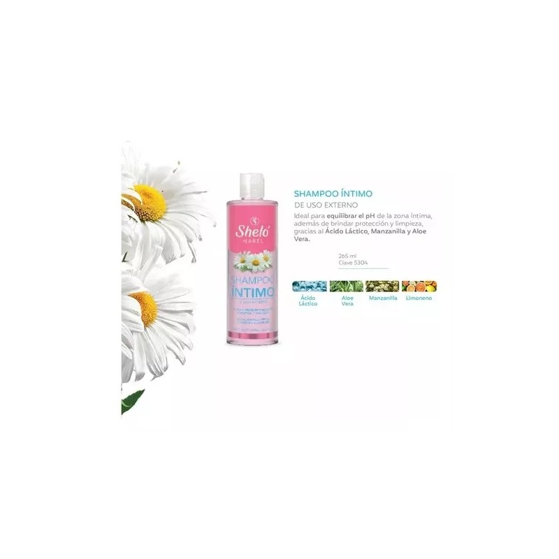 Sheló Nabel Shampoo Intimo Shelo Nabel® 265ml. 5 Piezas