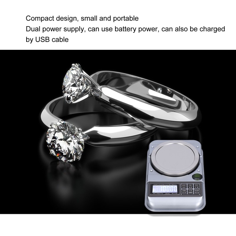 Jewelry Scale Accurate Weighing Portable Compact Design Small Error Dual