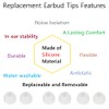 CYADCI 9 Pairs Medium Earbud Tips Replacement Eartips Silicone Earbuds