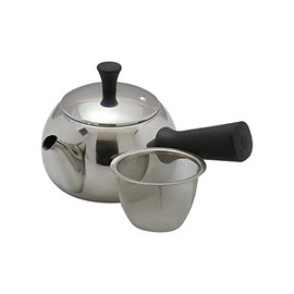 Pearl Metal HB-6457 Teapot, Horizontal Handle, 16.9 fl oz (500 ml), Stainless Steel, Chaya Hiyori