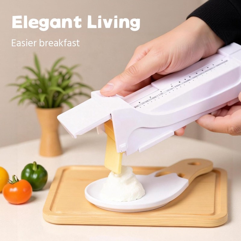 1PCS Stick Butter Cutter Slicer, Measuring Dispenser with Freshness Seal,