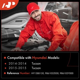 A-Premium Windshield Washer Reservoir Tank Assembly Compatible with Hyundai Tucson 2014-2015 - with Cap & Washer Pump