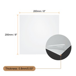 HARFINGTON 5pcs Clear Plastic Sheets 8" x 8" x 0.03" Transparent Flexible PVC Sheet Panels with Protective Paper for Signs DIY Display Projects Craft Picture Frames Painting